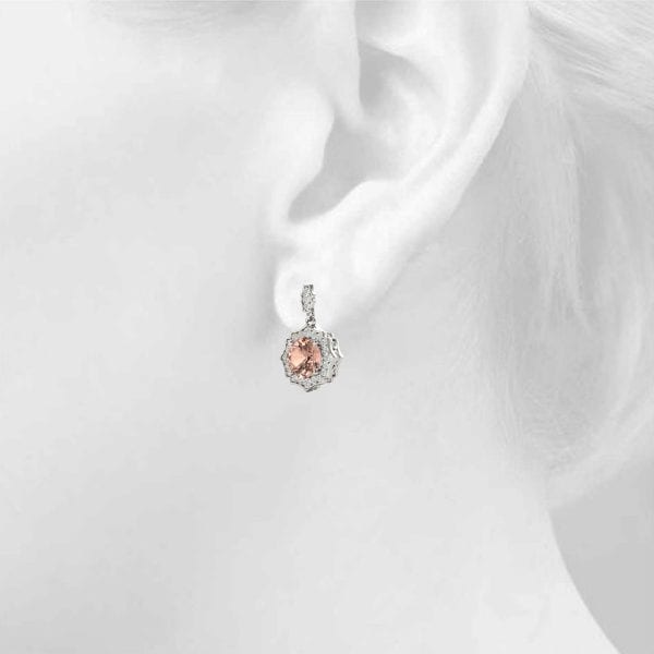Peaked Halo Drop Earrings - Image 10