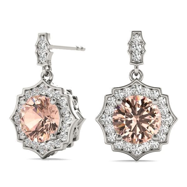 Peaked Halo Drop Earrings - Image 7