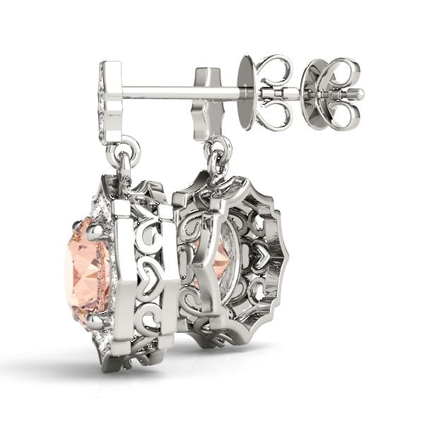 Peaked Halo Drop Earrings - Image 4
